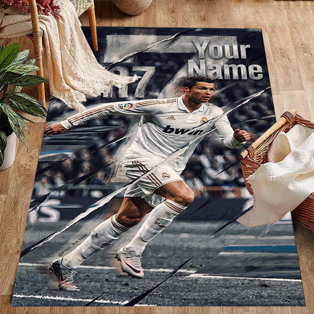 Cristiano Ronaldo (143) Customizable Name Floor Mat Suitable for Living Rooms Bedrooms Dormitory Study room Anti-slip Rug Decorate Offices