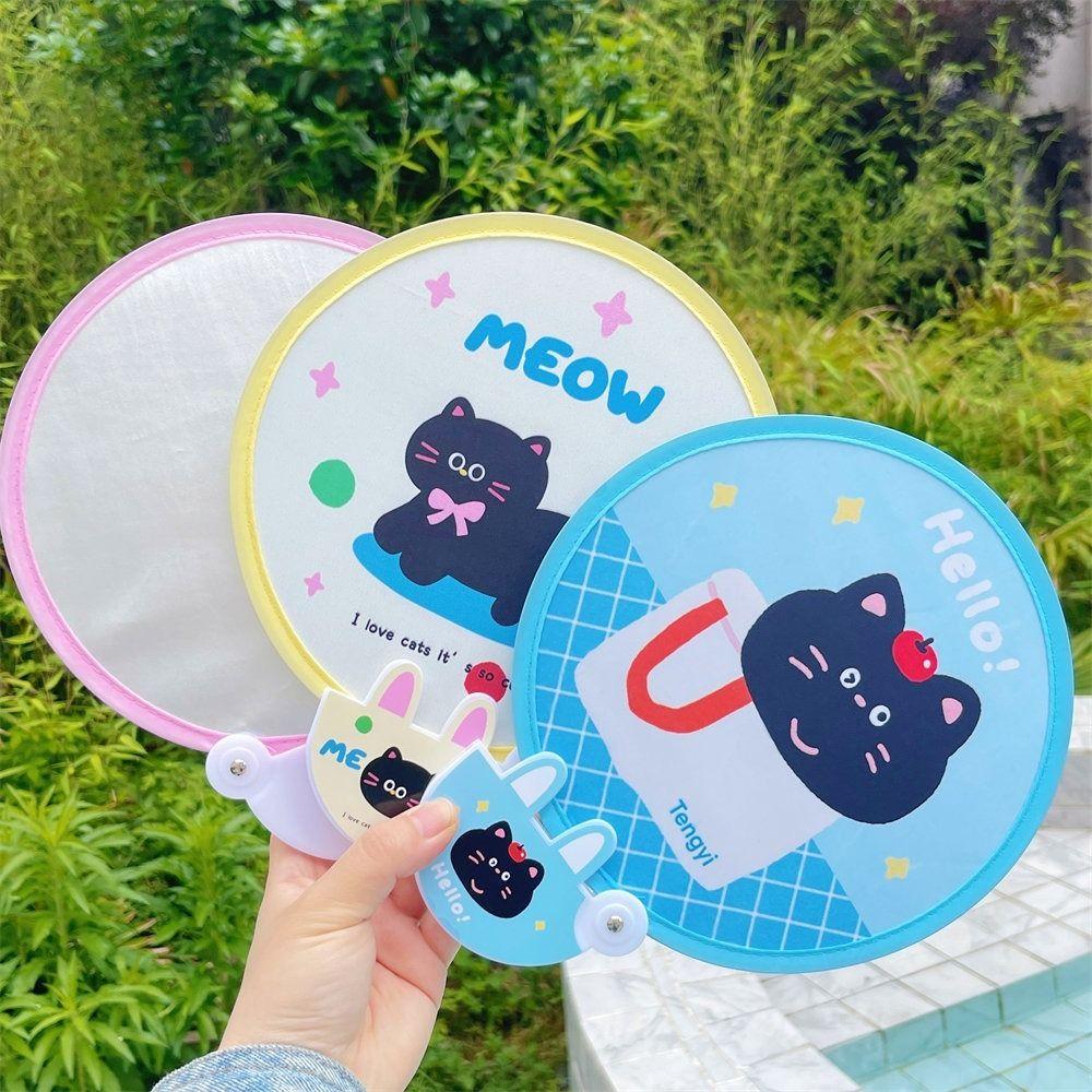 Мультяшный складной групповой вентилятор Портативный мини-круглый вентилятор Новый ручной вентилятор