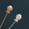 Lady Gold Silver Color Headwear Chinese Style Pearl Hairpin Hair Accessories Hair Clip Hair Sticks