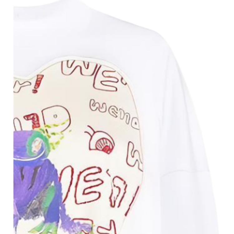 WE11DONE Sweatshirt Unisex White WD-TS0-21-535-U-WH