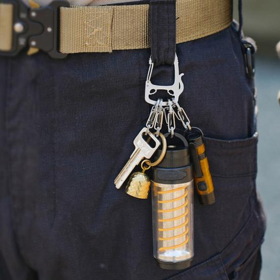 Брелок Lucky Cat из нержавеющей стали со съемными S-образными крючками, прочный портативный держатель для ключей для кемпинга на открытом воздухе, металлическая подвесная пряжка-карабин