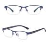 Очки для чтения с защитой от синего света Мужские очки с полуободковой оправой Деловой стиль Мужские очки для пожилых людей Очки с диоптриями +100~+400
