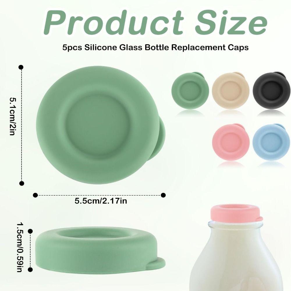 2 шт. Силиконовые сменные крышки с вакуумной герметизацией Легко чистить Крышки для круглых бутылок Многоразовые Долговечные Силиконовые пробки для бутылок