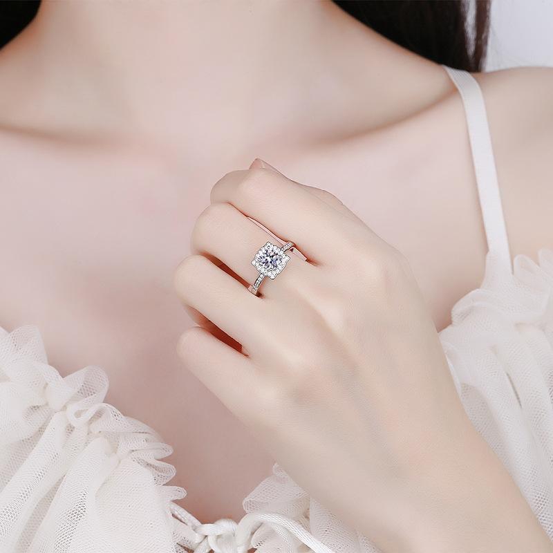 Танцизное классическое кольцо из стерлингового серебра 925 пробы с муассанитом, женские ювелирные изделия, свадебное обещание, подарок для вечеринки