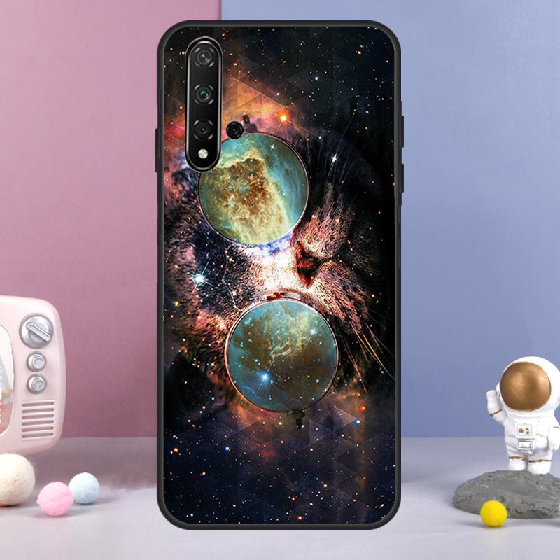 Кот в космосе Для Huawei Nova 12i 12s 11i 8i 7i 9 10 SE Y60 Y61 Y70 Y72 Y73 Y90 Y91 P20 P30 P40 Lite Чехол