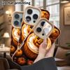 Phone Case: Lambskin 2D Flat Samsung Galaxy A34 A35 M05 M06 S20 S22 S21 FE Plus 5G Protective Case, Pumpkin Latte, Christmas and Halloween Gift