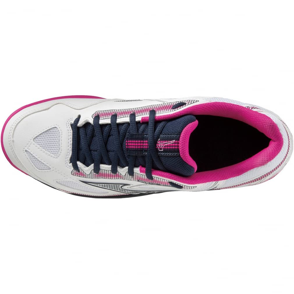 Tennis Shoes Break Shot 4 OC Cm 2E [Mizuno] White/Navy/Pink 25.0