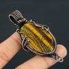 Кулон из тигрового глаза, ручная работа, обмотка медной проволокой, подарок, ювелирное изделие, 2,15" g8M60