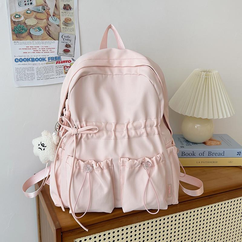 Cute Butterfly Knot School Backpack For Girls With Lightweight Waterproof Nylon For Middle School