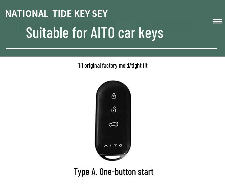 Suede Key Case for AITO Huawei M5/M7 - EV Accessory Shell with Buckle