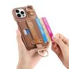 Wrist Strap Ring Stand Phone Case for IPhone 13 12 Mini 16 15 14 11 Pro Max XS XR 7 8 Plus Leather Wallet with Card Holder Cover