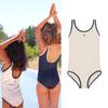25SS Быстросохнущий Защита от солнца Детский купальник-боди без рукавов и с открытой спиной для девочки