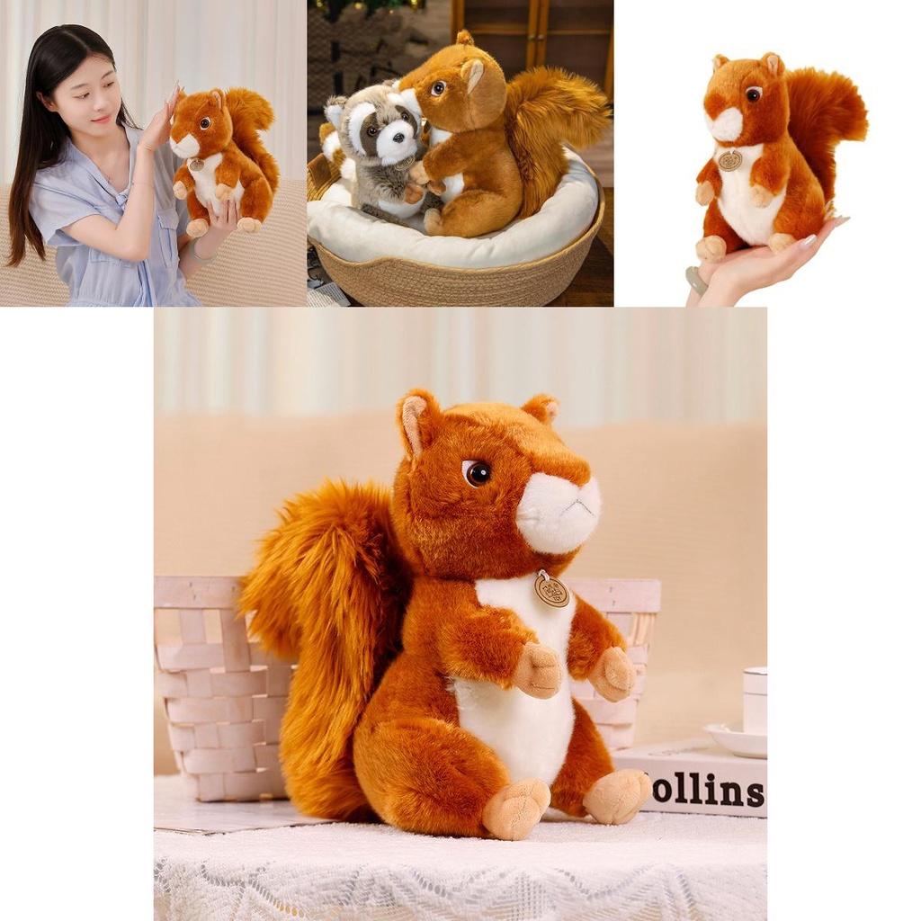 Adorable Squirrel Raccoon Plush Doll Perfect Gift For Children Long Fur