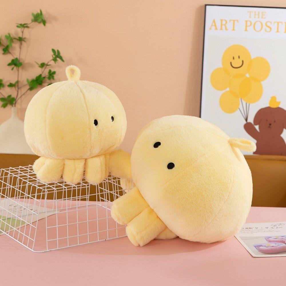 Bedroom Sofa Yellow Octopus Plush Toy Stuffed Animal Octopus Throw Pillows Children's Pillow Toys