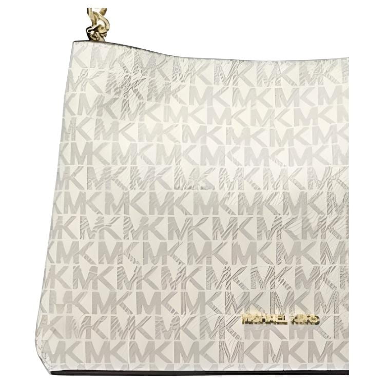 MICHAEL KORS Christina Artificial Leather Crossbody Bags Small Women's Vanilla White & Acorn Brown 35T6G8WC0B-VANILLA