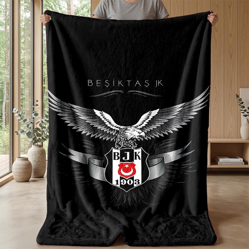 Besiktas JK Theme blanket Soft Flannel Blanket Plush Throw Blanket Cozy Sofa Bed Blanket for Home Decor