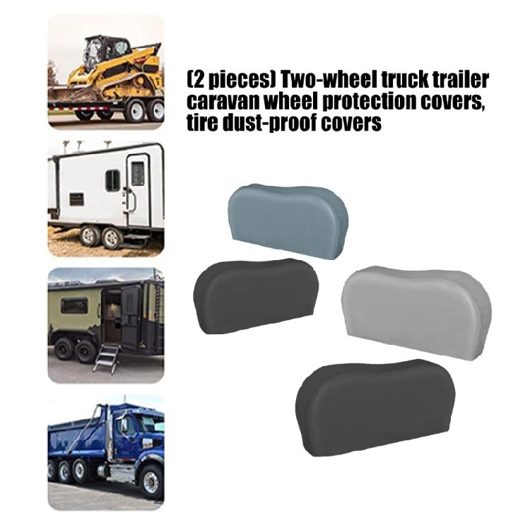 2pcs Universal Tire Cover Waterproof Heavy Duty Wheel Protector Covers Dustproof for Truck Trailer Campers
