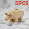 MOC Городские Животные Строительные Блоки Фигурки Орлиный Сова Панда Попугай Чайка Пингвин Зоопарк Рам Лошадь Свинья Аксессуары Кубики Игрушка Подарок