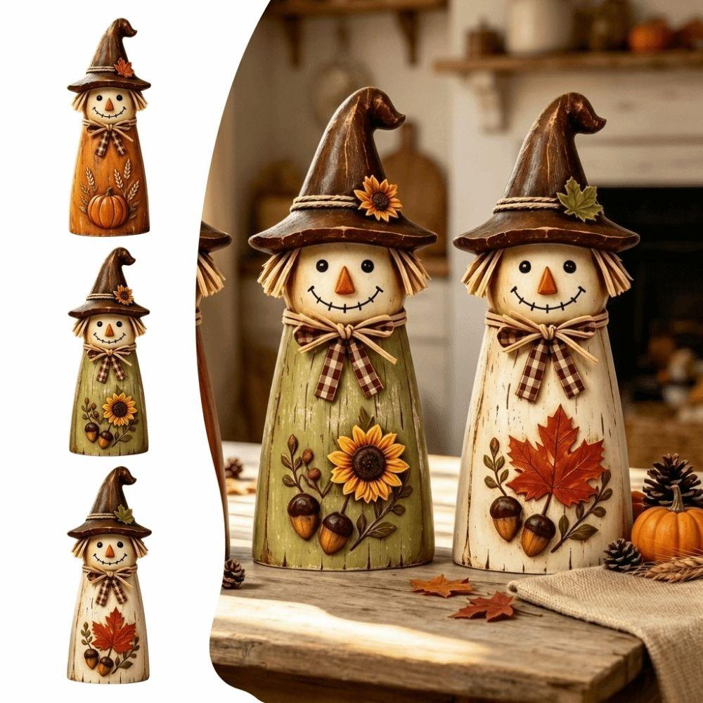 Vintage Style Fall Decor Set Wooden Material Witch Table Decorations Fall Season