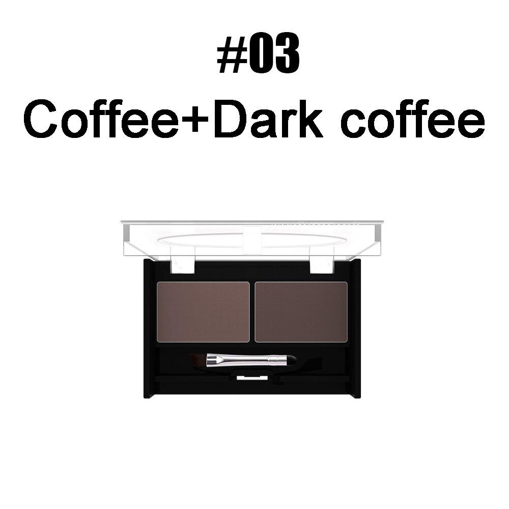 Инструменты для макияжа 2 цвета Водостойкая пудра для бровей Палитра для бровей + кисть для улучшения бровей