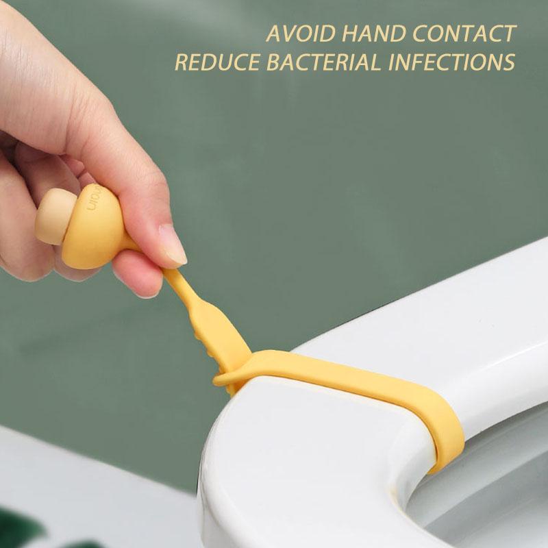 Toilet Opener Silica Gel Lid Lifter Portable Lavatory Lid Handle Bathroom Closestool Seat Anti-dirty Uncover Artifact