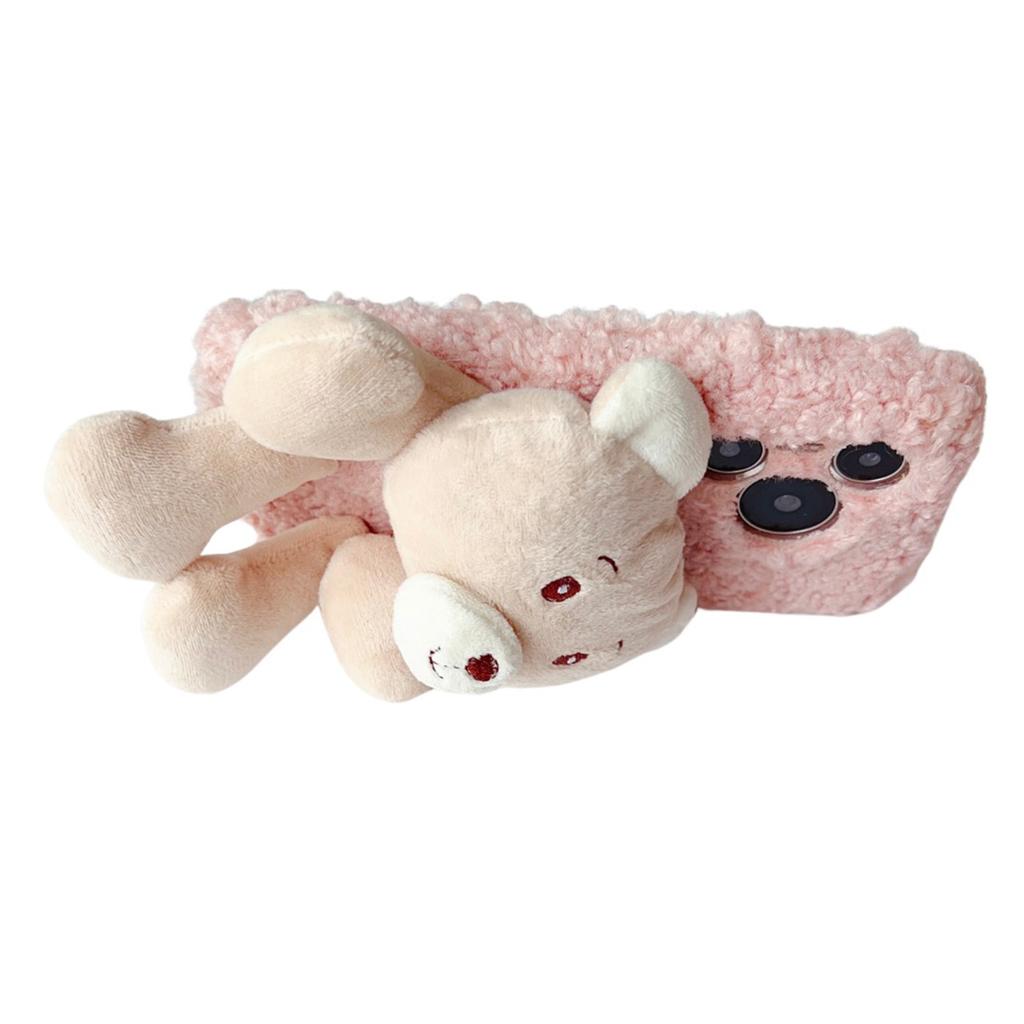 Для Huawei Pura 70 Чехол Плюшевый Медведь Мягкий Пух ТПУ Защитный Чехол Для Телефона