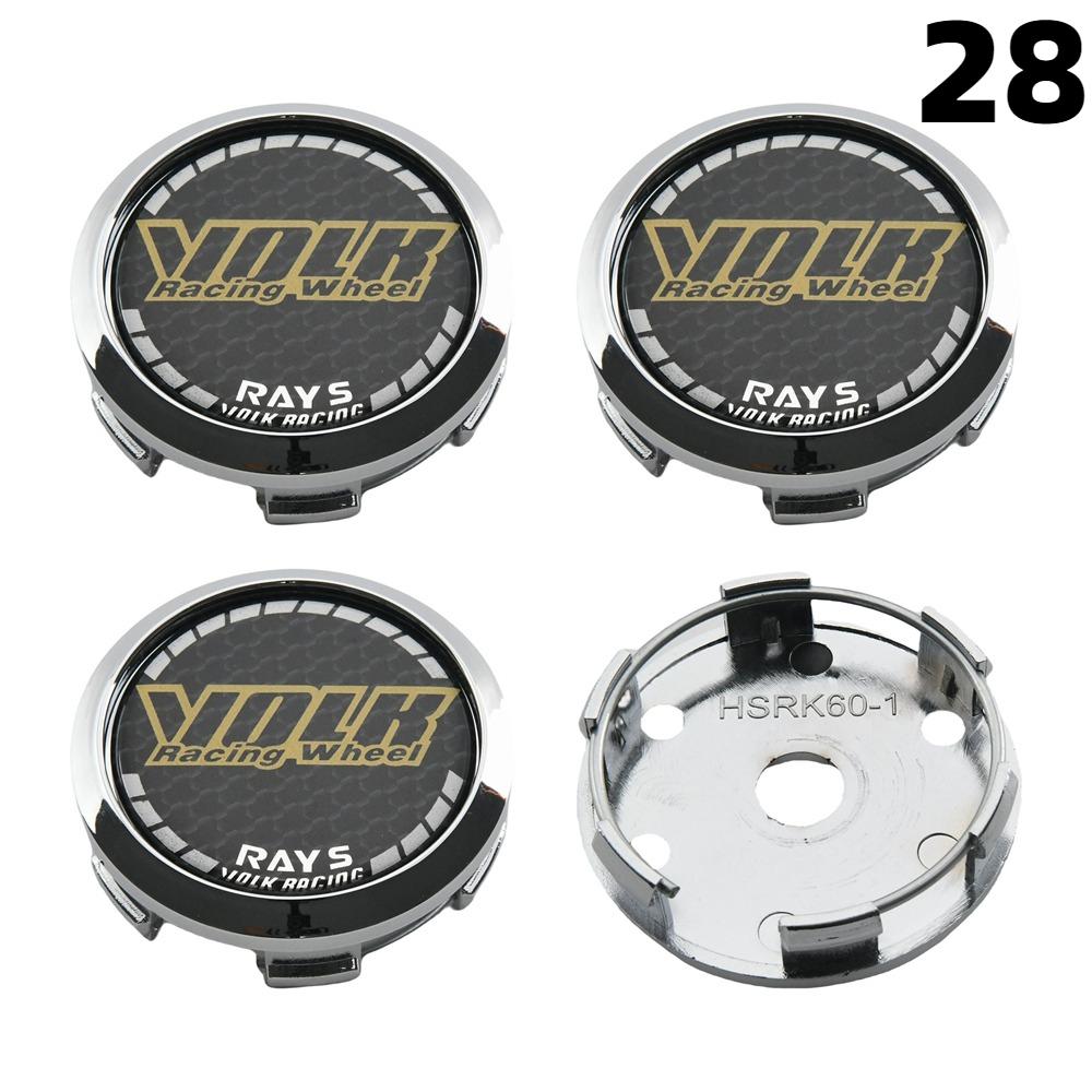 1Set/4PCS OD 60MM / ID 56MM Rim Caps RAYS VOLK VR Logo Wheel Center Cap Wheel Cover Hub caps Sport Car Tire Accessories