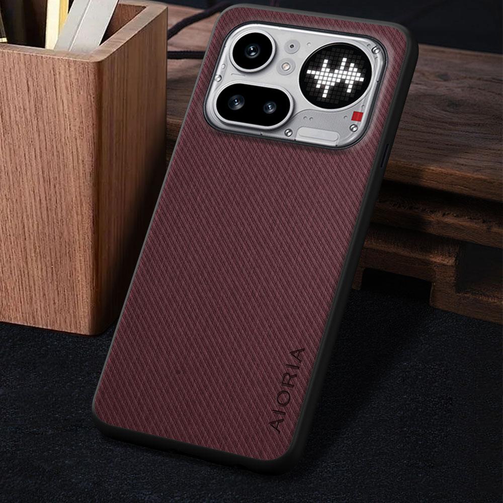 Case for Nothing Phone 4A Pro 4b coque Luxury Vintage cloth pattern leather Skin Phone cover funda for nothing phone 4b case