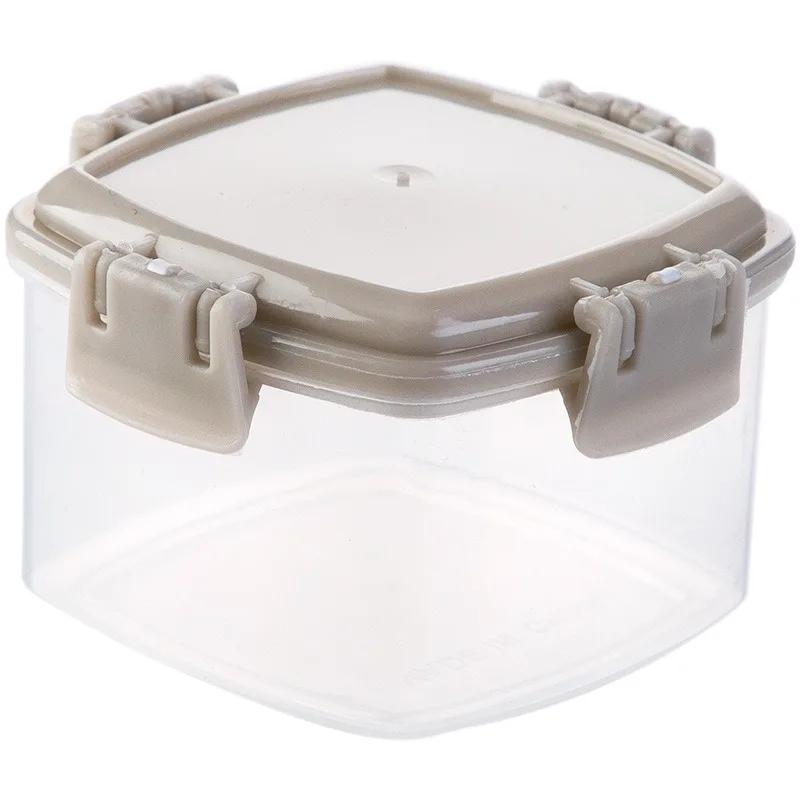 4 шт./набор прозрачных бутылочек для специй с крышкой, портативная мини-коробка для приправ и соусов, диспенсер для соли, баночка для специй, бутылка для соуса