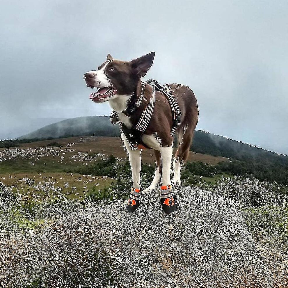 Dog Boots for Dogs Non-slip, Waterproof Dog Booties for Outdoor, Dog Shoes for Medium To Large Dogs with Rugged Sole less