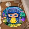 Mystery Coraline's World Round mat, Anti-slip Circle Carpet Chair rug For livingroom,Bedroom, doormat home decor Gift Christmas Gifts