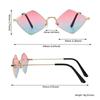 Fashion Small Quadrilateral Frame Metal Diamond Shape Sun Glasses Women's Sunglasses Men's Shades