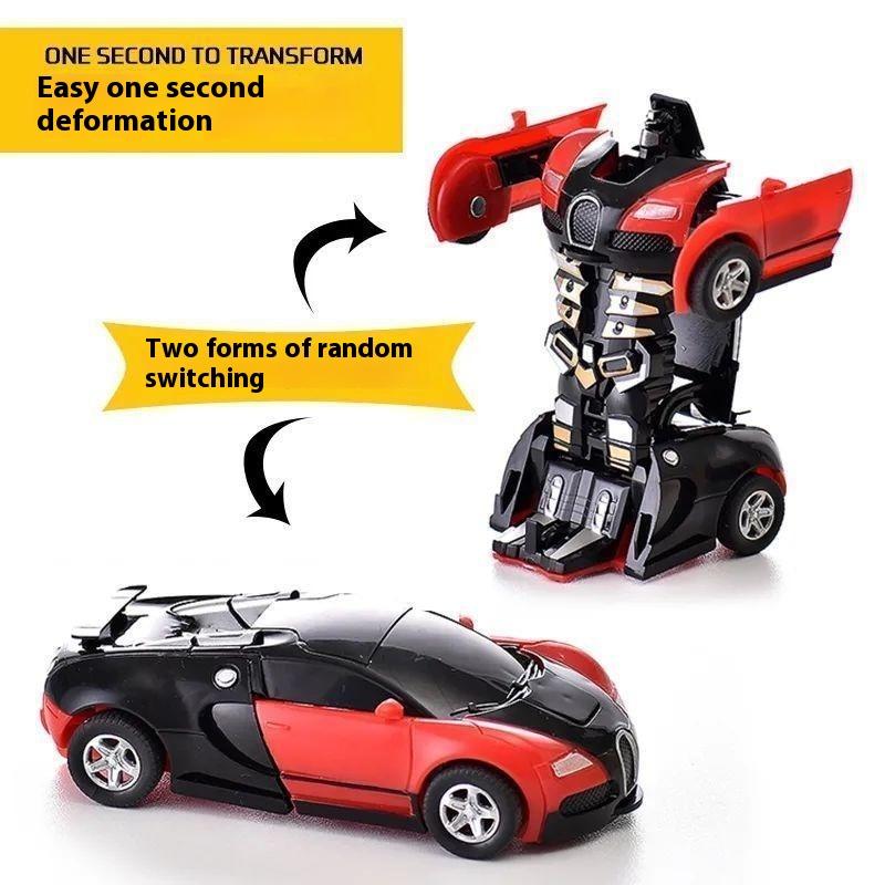 Детская деформация игрушечная машина инерция удар один ключ деформация мальчик головоломка столкновение деформация машина человек