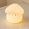 Cute Mushroom Silicone Night Light USB Rechargeable Tap Control LED Lamp for Bedroom Bedside Sleep Aid Gift
