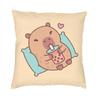 Capybara Cushion Cover Sofa Home Decorative Square Throw Pillow Cover x