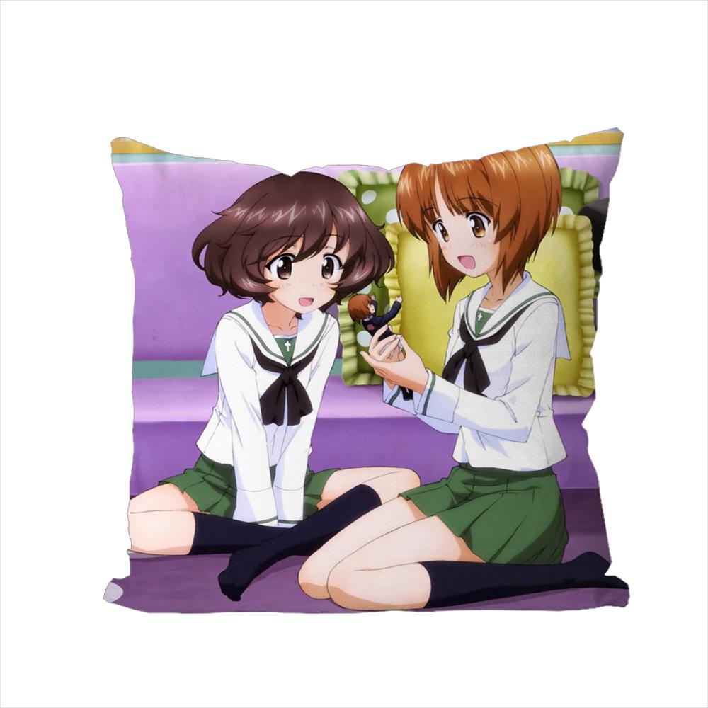 GGIRLS Und PANZER Наволочка Для Автомобиля Дивана Декоративная Домашняя Двусторонняя Печать Плюшевая Квадратная Декоративная Подушка Чехол