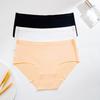 Женские трусы, бесшовные однотонные мягкие влагоотводящие эластичные женские трусы со средней талией, спортивные трусы