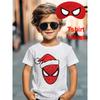 Счастливого Рождества! Футболки Disney Marvel Spiderman для мальчиков, футболки с супергероями, костюмами и масками, детские футболки, топы для малышей.