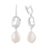 Silver Earrings with Natural Baroque Pearls (2106425)
