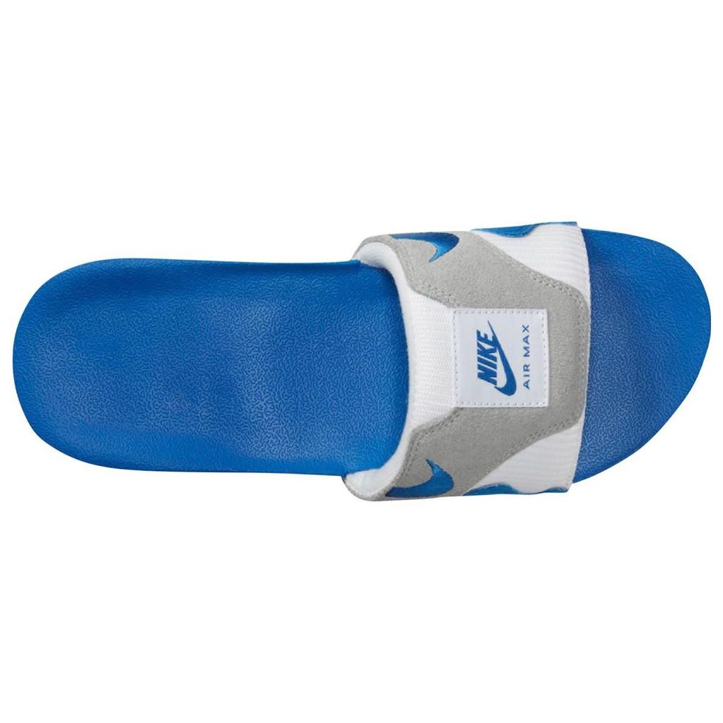 Nike Air Max 1 Slide Royal Blue Мужские кроссовки Белый Черный Светло-нейтральный-серый FJ4007-100