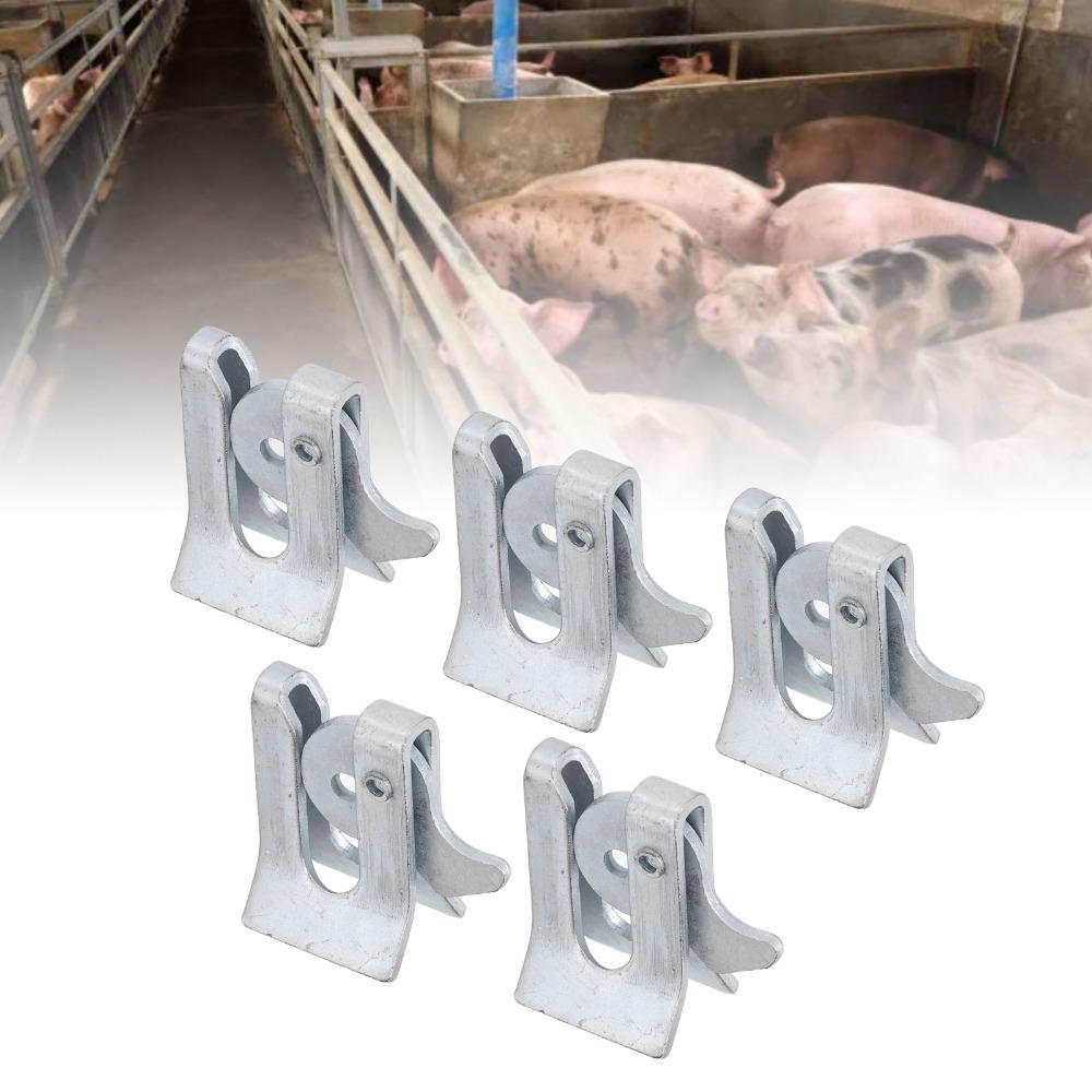 5pcs Galvanized Steel Plate Door Latch Durable Fence Latch Pig Fence Latch Nursery Bed