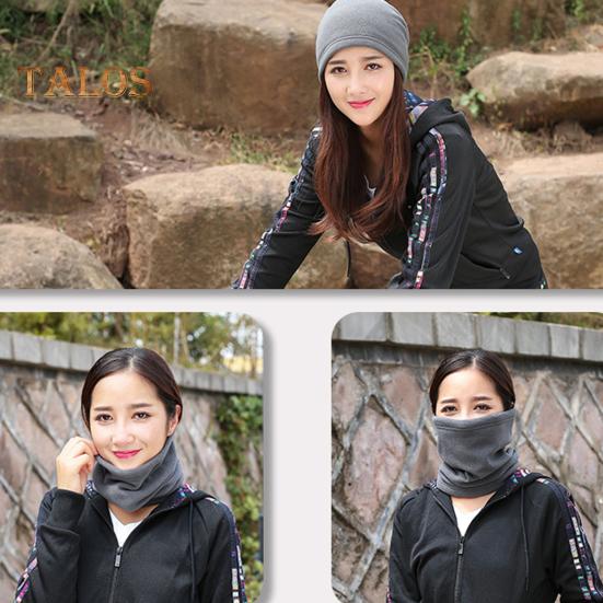 Women Scarf Thick Warm Elastic Knitted Anti-slip Multifunctional Lightweight Windproof Unisex Cycling Piled Neck Warmer Headband Hat Winter Neck Wrap