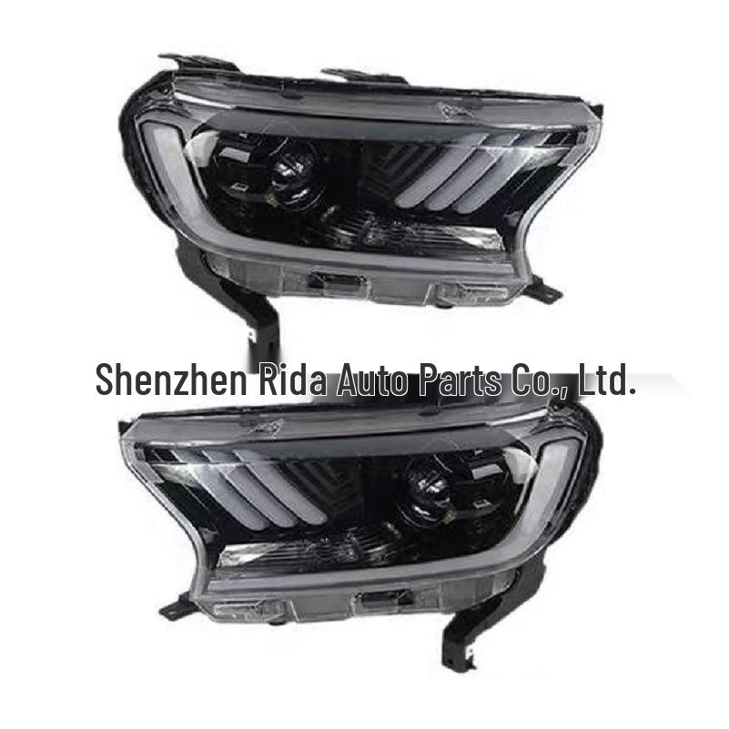 Ford RANGER T7 T8 Everest Headlight Assembly: Mustang Style LED DRL Turn Signal Xenon Light.