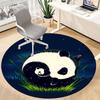 1pc Panda Night Office Round Area Rug, Indoor Mat Suitable For Office, Under Office Chairs Bedroom Living Room Home Decor, Room Deco