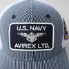 Военная нашивка NAVY 6-панельная сетчатая кепка военная кепка американская повседневная летняя низкая кепка бейсболка с нашивкой логотип USN Hickory [Avirex] US мужская MA-1