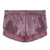 Mens Low Waist Satin Boxers Underwear Side Split Elastic Waistband Shorts Underpants Nightwear