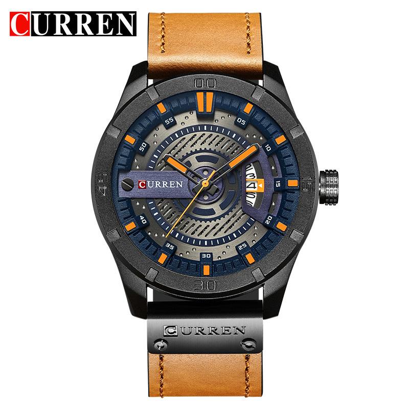Relogio Masculino CURREN Watch Men Waterproof Calendar Sport Military Male Clock Top Brand Luxury 3D Dial Man Wristwatch 8301