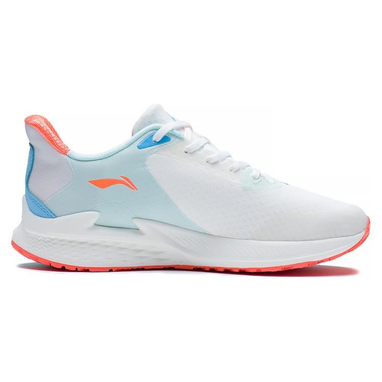 Женские беговые кроссовки Li Ning с амортизацией, износостойкие, низкие, белые с синим ARMS030-2