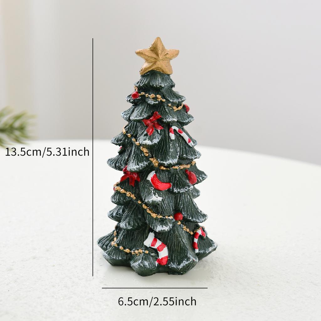 Christmas Decoration Ornaments,Resin Mini Desktop Christmas Tree Ornaments Christmas Gifts Gifts,Holiday Party Supplies