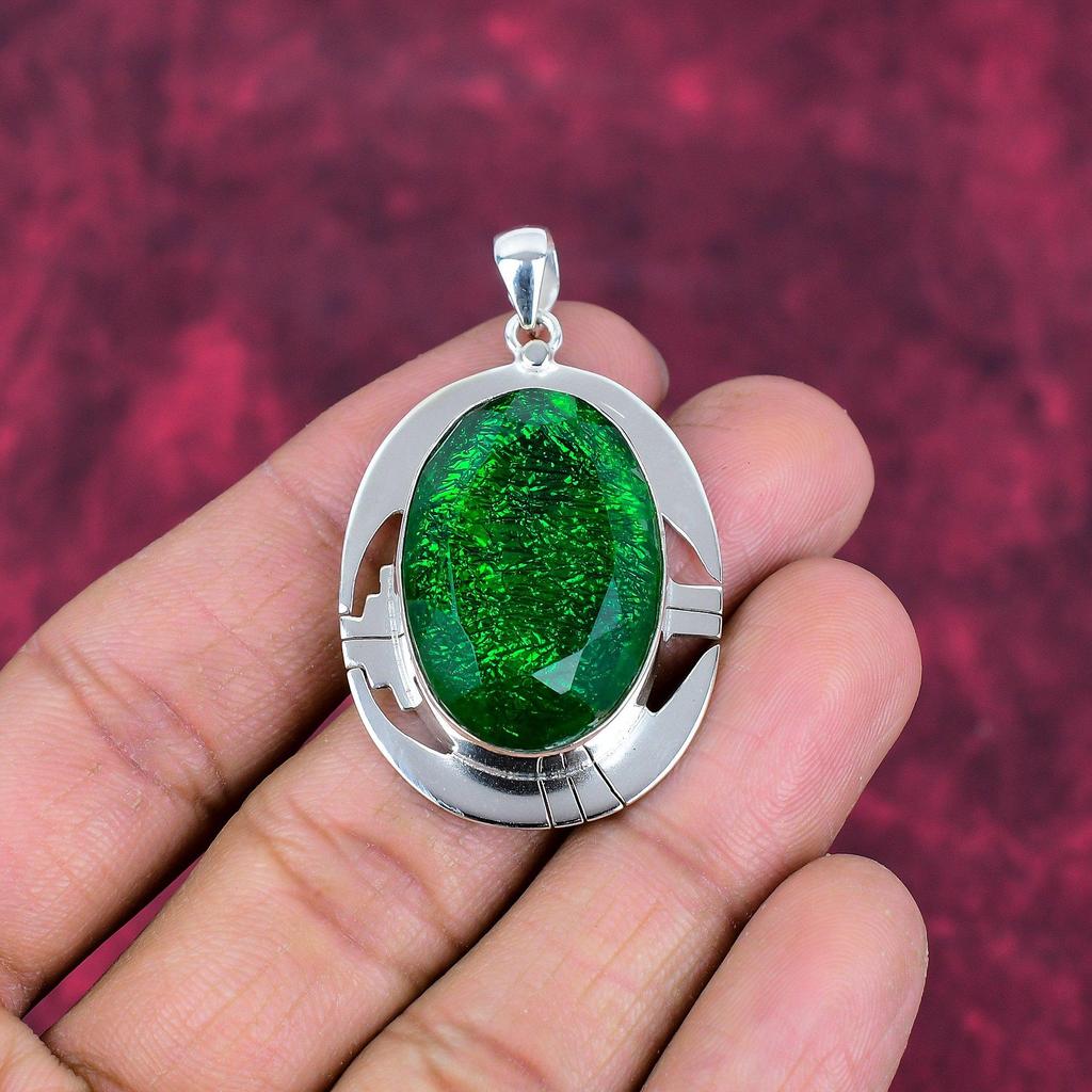 Подвеска из австралийского дублетного опала из стерлингового серебра 925 пробы, ювелирные изделия с подвеской из драгоценных камней ручной работы, подарки для жены, абсолютно новый кулон